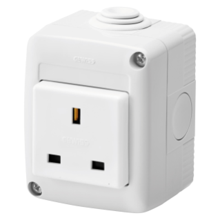 PROTECTED ENCLOSURE COMPLETE WITH SYSTEM DEVICES - WITH SOCKET-OUTLET 2P+E 13 A - BRITISH STANDARD - IP40 - RGREY RAL 7035