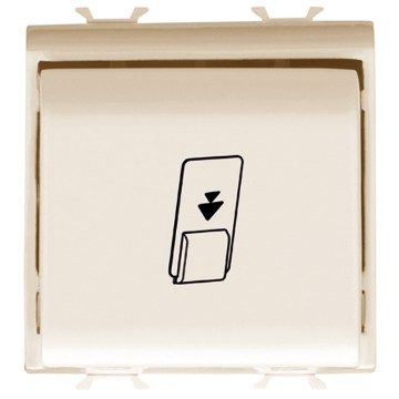  UNIVERSELLER KARTENSCHALTER - 1P NA 16AX - BELEUCHTBAR - 2 MODULE - CREMEWEISS - CHORUSMART