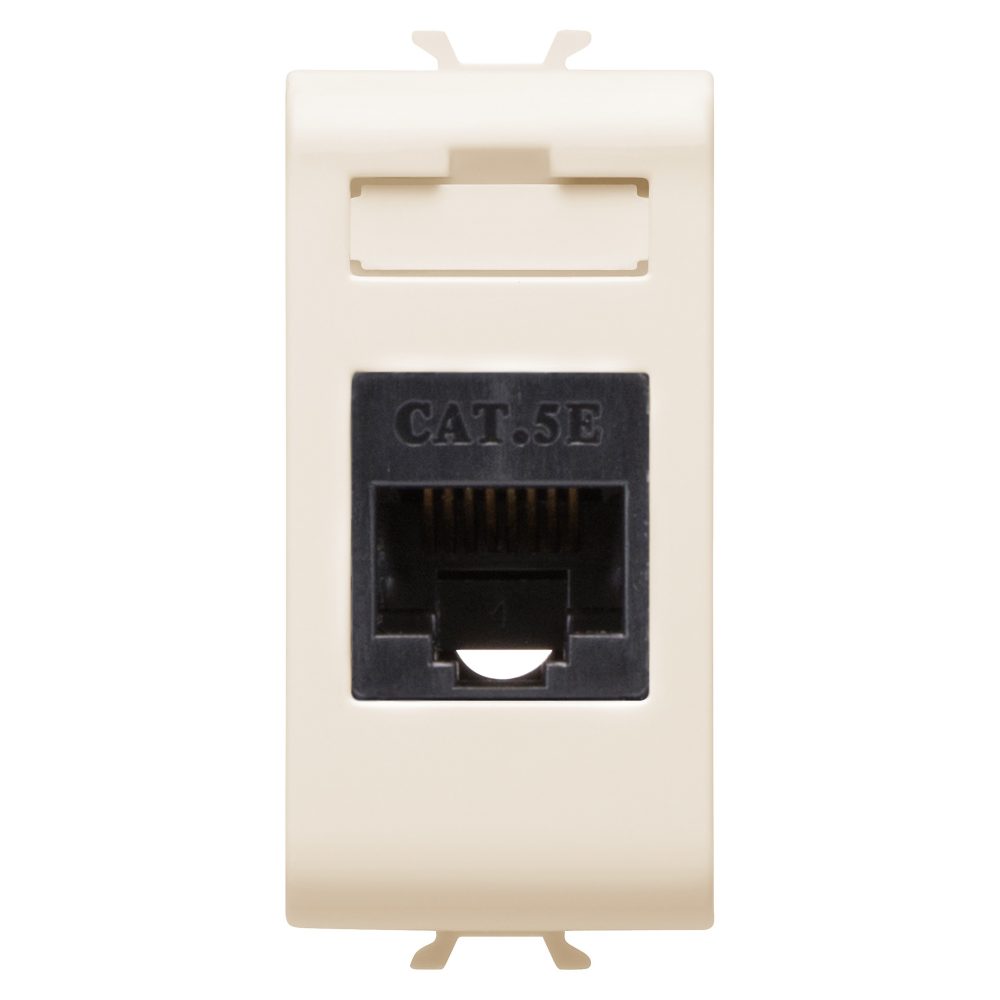  rj45 buchse - kategorie 5e - utp - 1 modul - cremeweiss - chorusmart