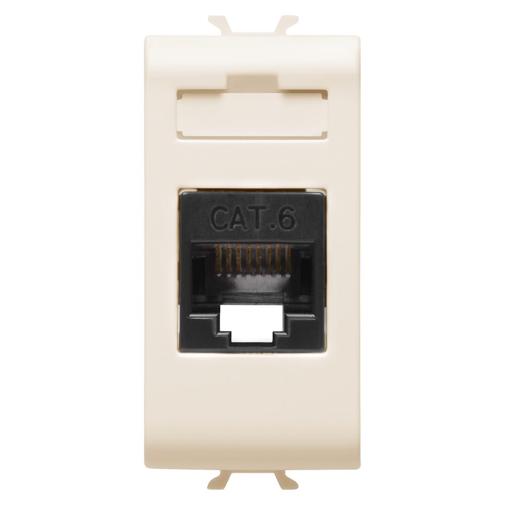  rj45 buchse - kategorie 6 - utp - 1 modul - cremeweiss - chorusmart