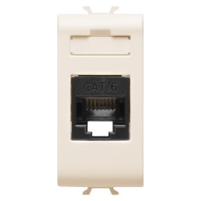 rj45 contactdoos - categorie 6 - utp - 1 module - ivoor - chorusmart