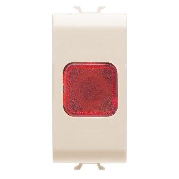  INDICADOR LUMINOSO SIMPLE - ROJO - 1 MÓDULO - MARFIL - CHORUSMART