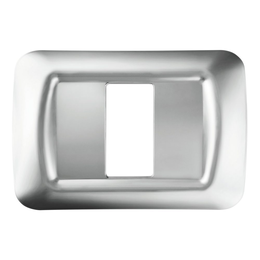  top system-abdeckrahmen - aus technopolymer mit glanzoberfläche - 1 einsätz - soft chrom - system