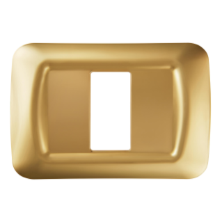 TOP SYSTEM PLATE - IN TECHNOPOLYMER GLOSS FINISH - 1 GANG - ANTIQUE GOLD - SYSTEM