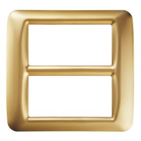 placca top system - in tecnopolimero finitura lucida - 8 posti (4+4 sovrapposti) - oro antico - system