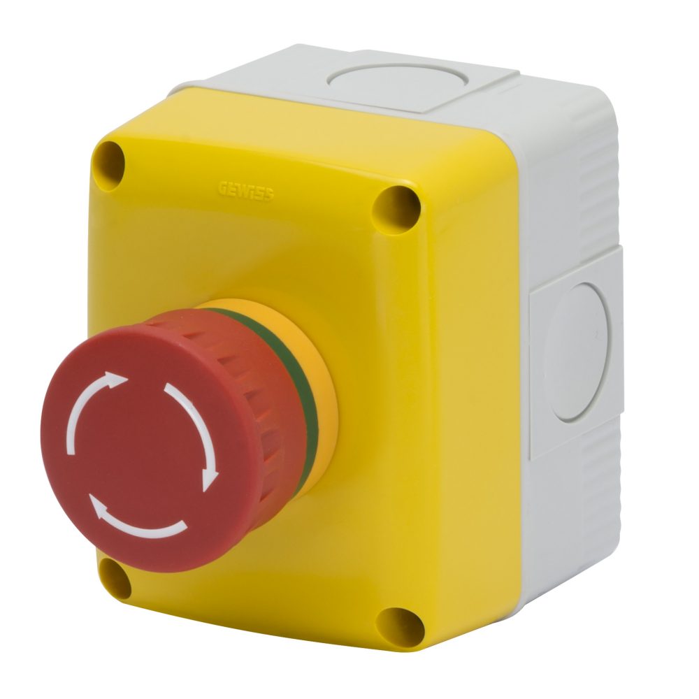  kasten compleet met operator - 1 gang - 1no 1nc - emergency - ip66