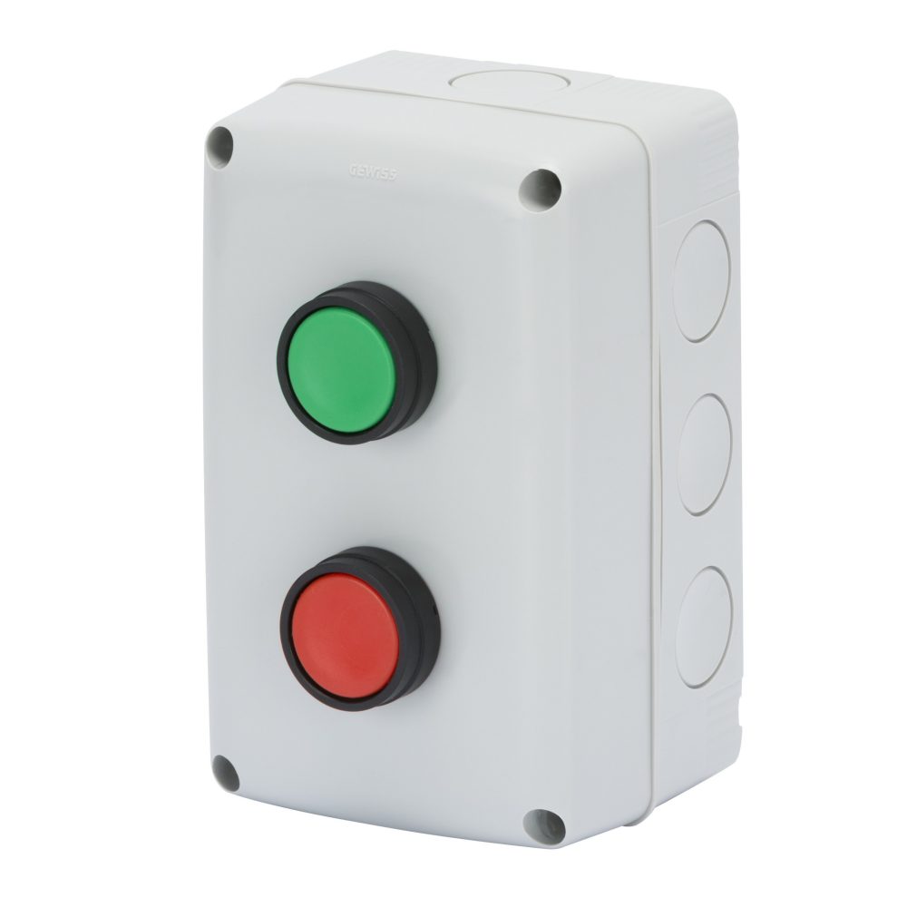  contenitore completo di operatore - 2 posti - 1na 1nc - pulsante marcia- arresto - ip66