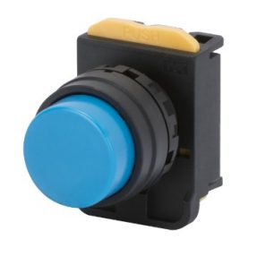 MOMENTARY PUSH-BUTTON WITHOUT ROUND GUARD - BLUE