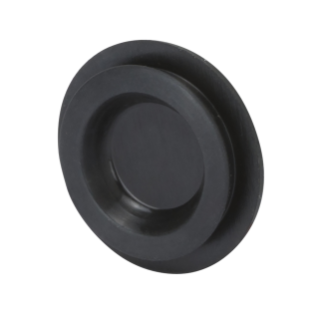 SCHWARZE SCHRAUBENABDECKKAPPE FÜR VERSCHRAUBTE GEHÄUSE FÜR TASTER MIT RUNDER FORM - DURCHMESSER 22 MM - SCHWARZ
