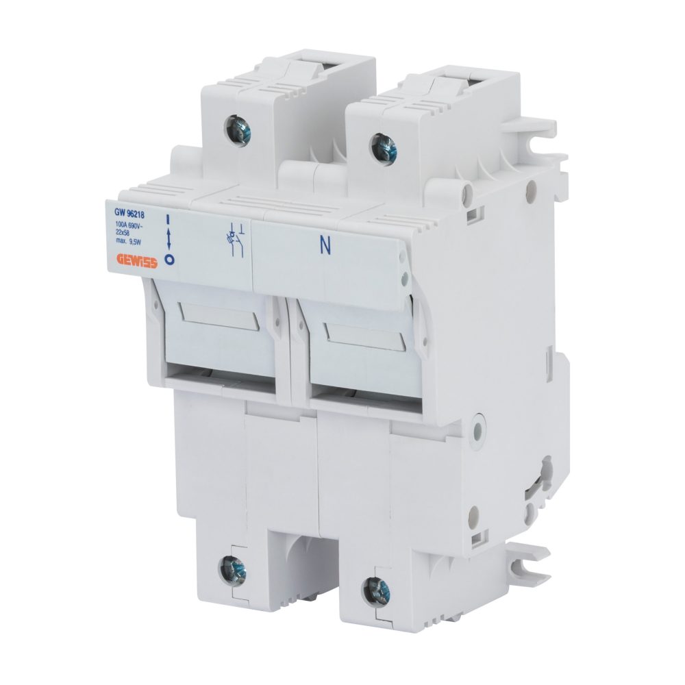  porte-fusible sectionnable - 1p+n 22x58 690v 100a - 4 modules