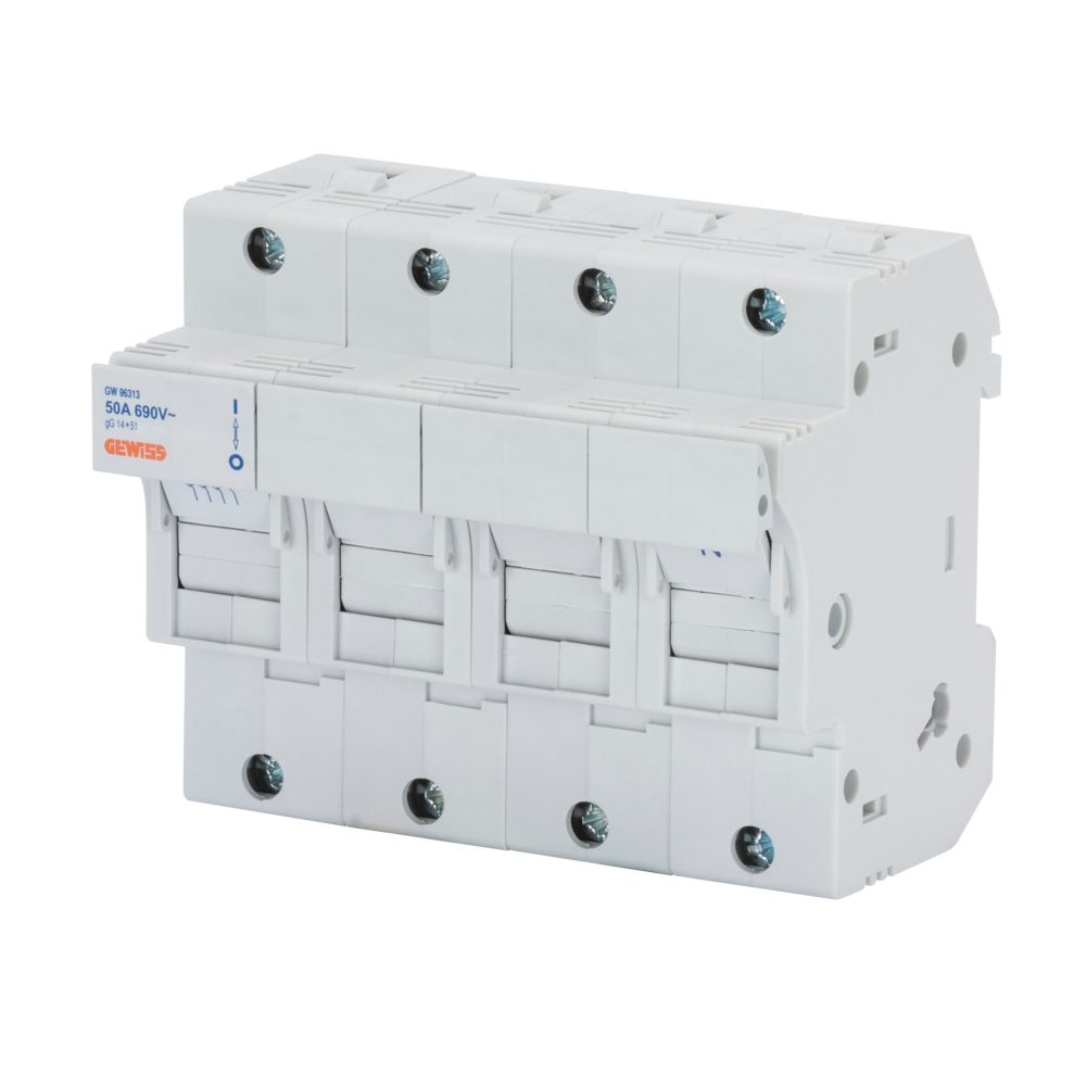  portafusible seccionable - 3p+n 14x51 690v 50a - 6 modulós