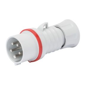 תקע נייד ישר HP‏ - IP44/IP54‏ - 2P+E‏ 16A‏ ‎380-415V‏ 50/60HZ - אדום - 9H - חיווט מהיר