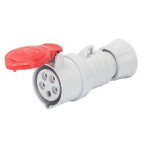 PRESA MOBILE DIRITTA HP - IP44/IP54 - 2P+T 32A 380-415V 50/60HZ - ROSSO - 9H - CABLAGGIO A VITE