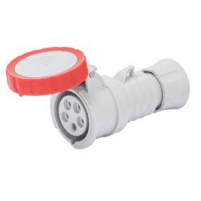 BASE MÓVIL RECTA HP - IP66/IP67/IP68/IP69 - 3P+N+T 32A 440-460V 60HZ - ROJO - 11H - CONEXIONADO DE TORNILLO