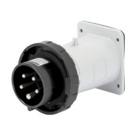 PŘÍMÁ PŘÍVODKA PRO ZAPUŠTĚNOU MONTÁŽ – IP67 – 3P+E 32 A 480-500 V 50/60 HZ – ČERNÁ – 7H – ŠROUBOVÉ PŘIPOJENÍ