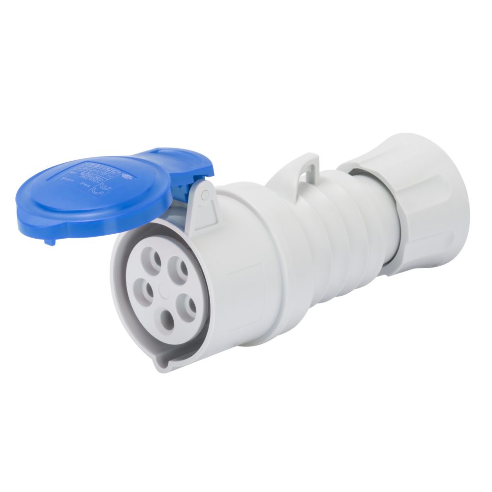  base móvil recta hp - ip44/ip54 - 3p+t 16a 200-250v 50/60hz - azul - 9h - conexionado rápido