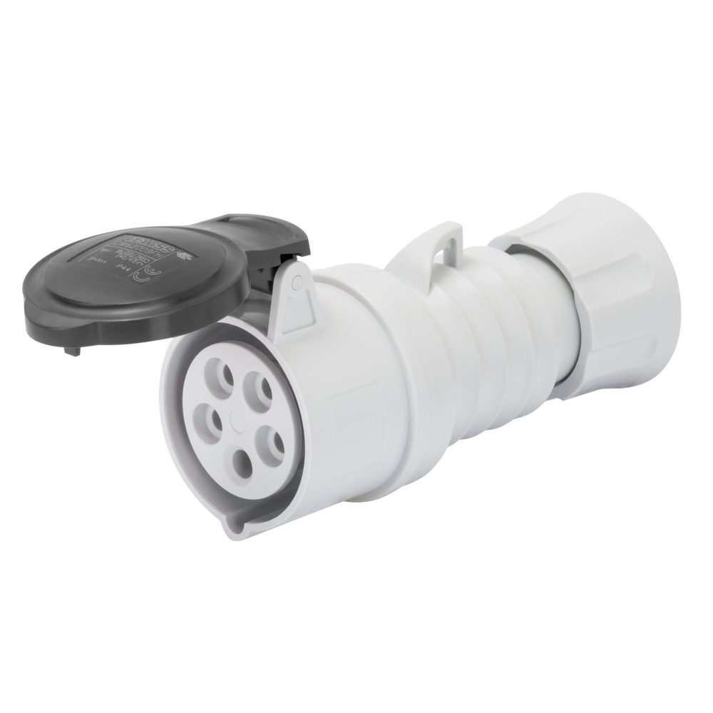  presa mobile diritta hp - ip44/ip54 - 2p+t 16a 480-500v 50/60hz - nero - 7h - cablaggio a vite