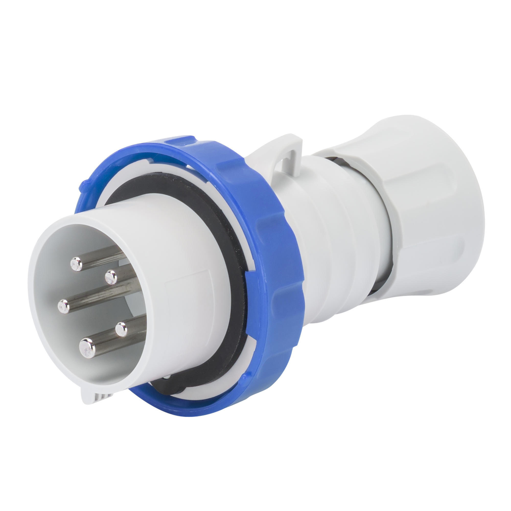 STRAIGHT PLUG HP - WITH FASE INVERTER - IP66/IP67/IP68/IP69 - 3P+E 16A 200-250V - BLUE - 9H - SCREW WIRING