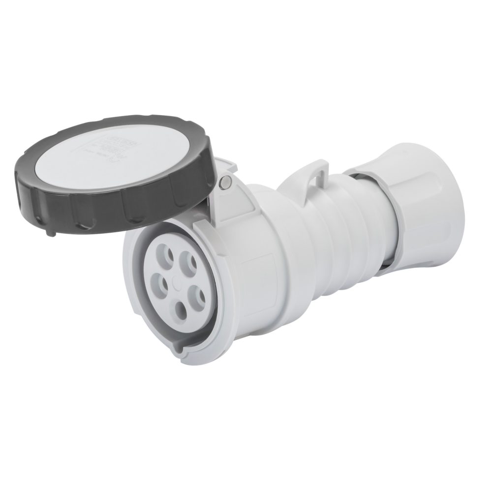  presa mobile diritta hp - ip66/ip67/ip68/ip69 - 3p+t 16a 600-690v 50/60hz - nero - 5h - cablaggio a vite