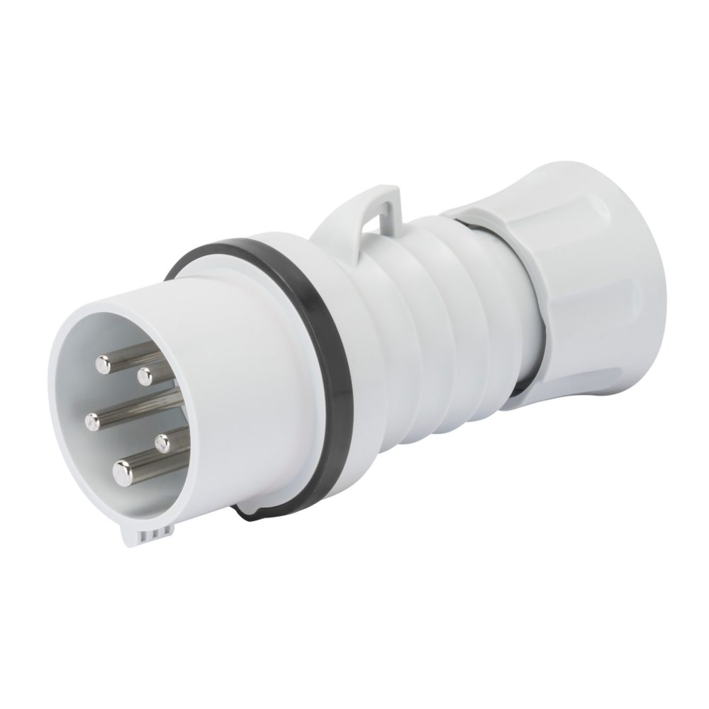  clavija móvil recta hp - ip44/ip54 - 2p+t 16a 480-500v 50/60hz - negro - 7h - conexionado de tornillo