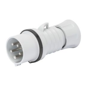 SPINA MOBILE DIRITTA HP - IP44/IP54 - 3P+N+T 32A 480-500V 50/60HZ - NERO - 7H - CABLAGGIO A VITE
