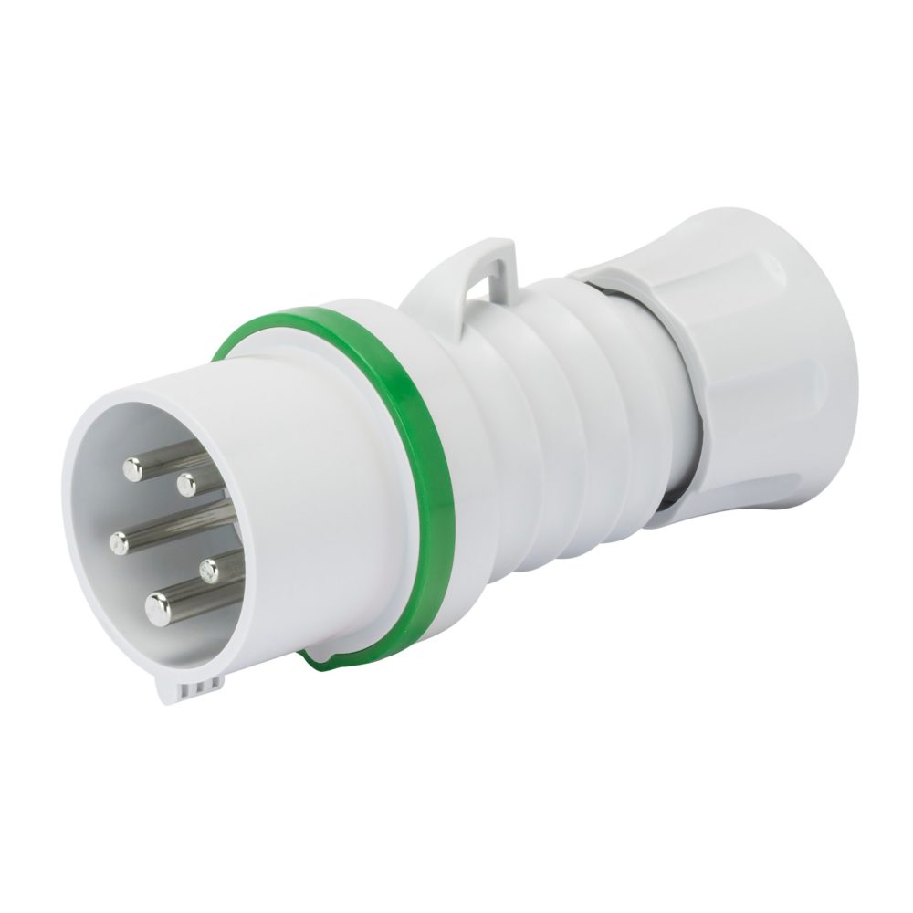  přímá vidlice hp – ip44/ip54 – 3p+e 16 a >50 v >300-500 hz – zelená – 2h – šroubové připojení
