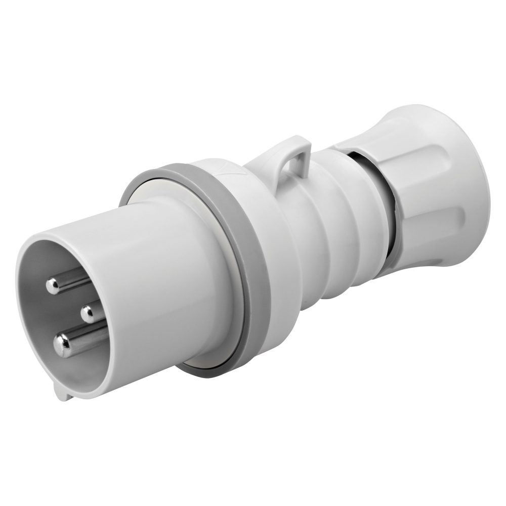  přímá vidlice hp – ip44/ip54 – 2p+e 32 a >250 v dc – šedá – 8h – šroubové připojení