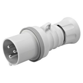 STRAIGHT PLUG HP - IP44/IP54 - 2P+E 32A >250V d.c. - GREY - 8H - SCREW WIRING