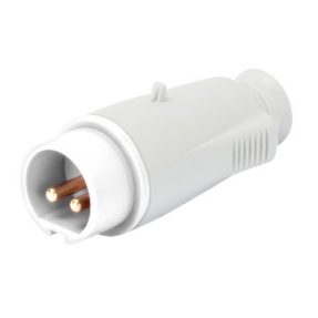 CLAVIJA MÓVIL RECTA - IP44 - 2P 16A 40-50V 50-60HZ - BLANCO - 12H - CONEXIONADO DE TORNILLO