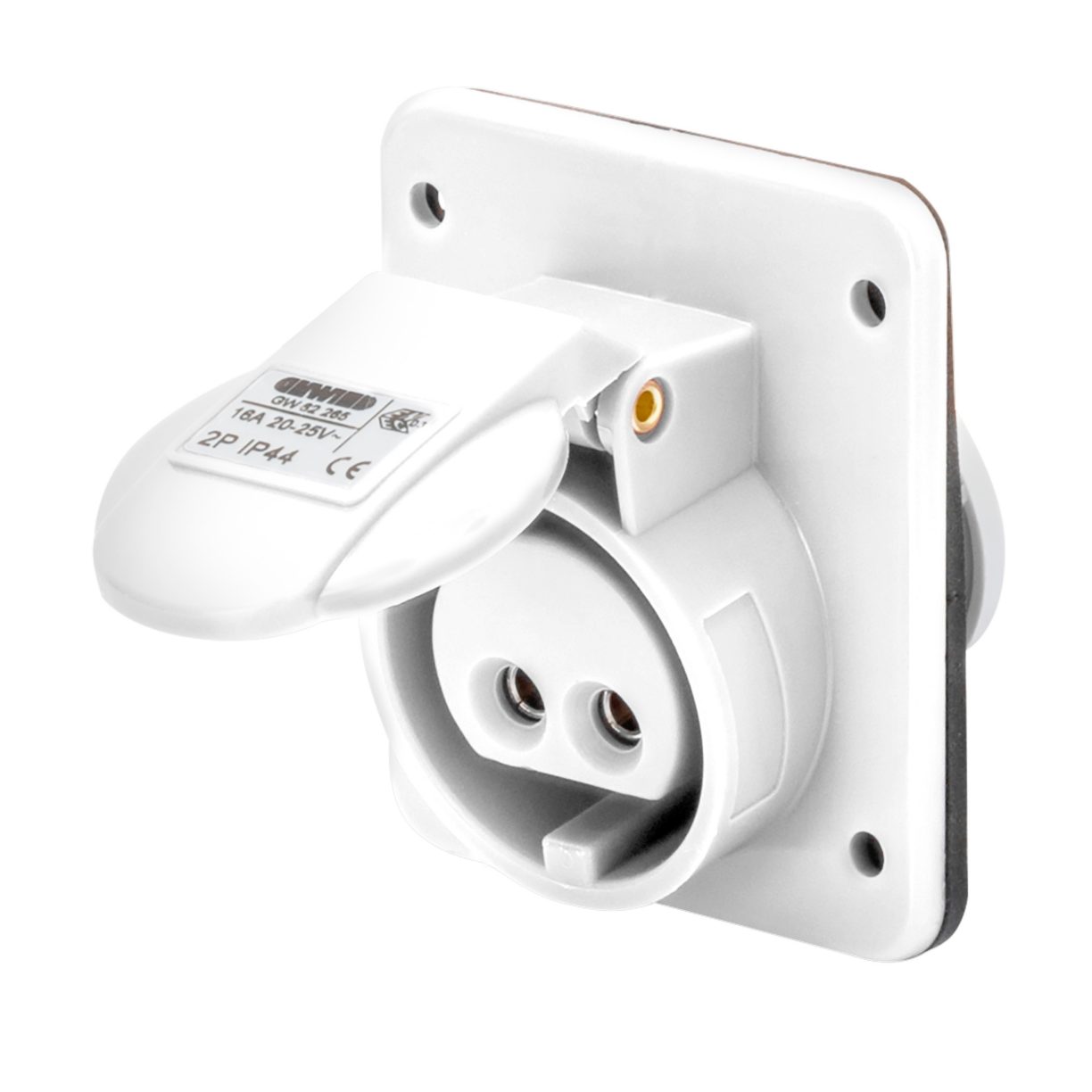 10° ANGLED FLUSH-MOUNTING SOCKET-OUTLET - IP44 - 2P 16A 20-25V and 40 ...