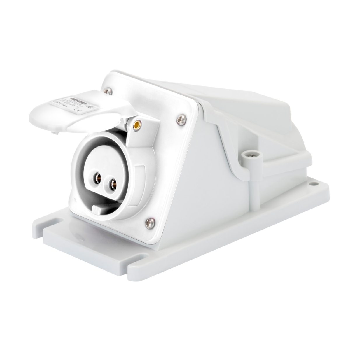 90° ANGLED SURFACE-MOUNTING SOCKET-OUTLET - IP44 - 2P 32A 40-50V 50 ...