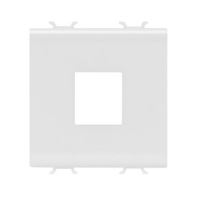 adaptateur pour positionner des connecteurs de données - connecteur type amp / keystone - 2 modules - blanc satin - chorusmart