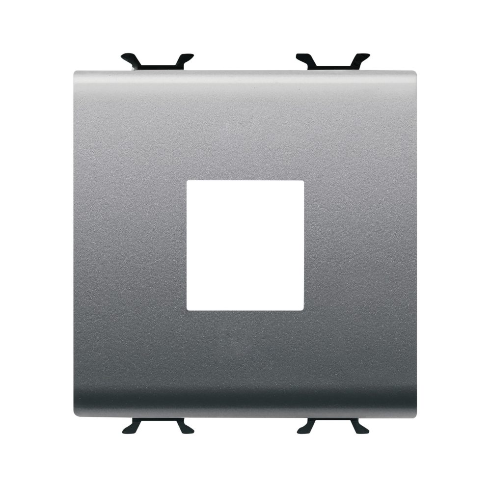  zentralplatte für rj45-module - typ amp/keystone-buchse - 2 modul - titan - chorusmart