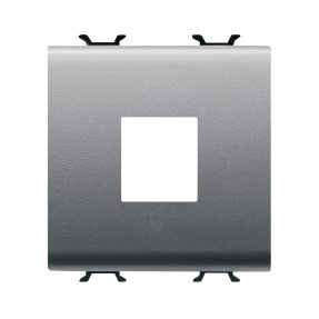 adapter for housing data connectors - type amp/keystone jack - 2 module - titanium - chorusmart