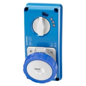 PRESA FISSA INTERBLOCCATA VERTICALE - AUTOMATIKA - MT 6KA CURVA C - SENZA FONDO - 2P+T 16A 200-250V - 50/60HZ 6H - IP67