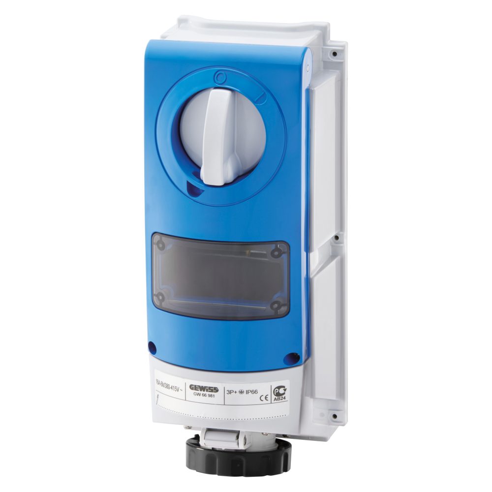  presa fissa interbloccata verticale - senza fondo - per montaggio apparecchiature modulari - impieghi gravosi - 3p+n+t 16a 480-500v-50/60hz 7h-ip66