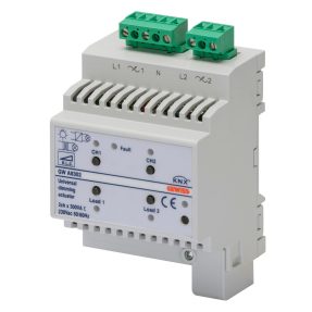 universele dimmeraandrijving - 2 kanaal - 300 va per kanaal - knx - ip20 - 4 module - din-railmontage