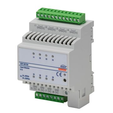 8-kanaals KNX-AC/DC-ingangsmodule - IP 20 - DIN-railmontage