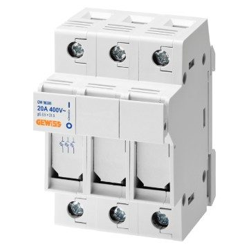  LESZERELHETŐ OLVADÓBIZT. FOGLALAT - 3P 8,5X31,5 400V 20A - 3 MODUL