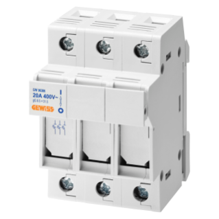 DISCONNECTABLE FUSE-HOLDER - 3P 8,5X31,5 400V 20A - 3 MODULES