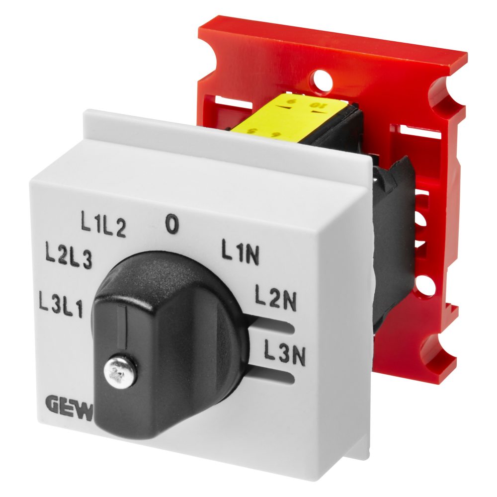  voltmeter selector switch - 7 positions phase-phase and phase-neutral - 3 modules