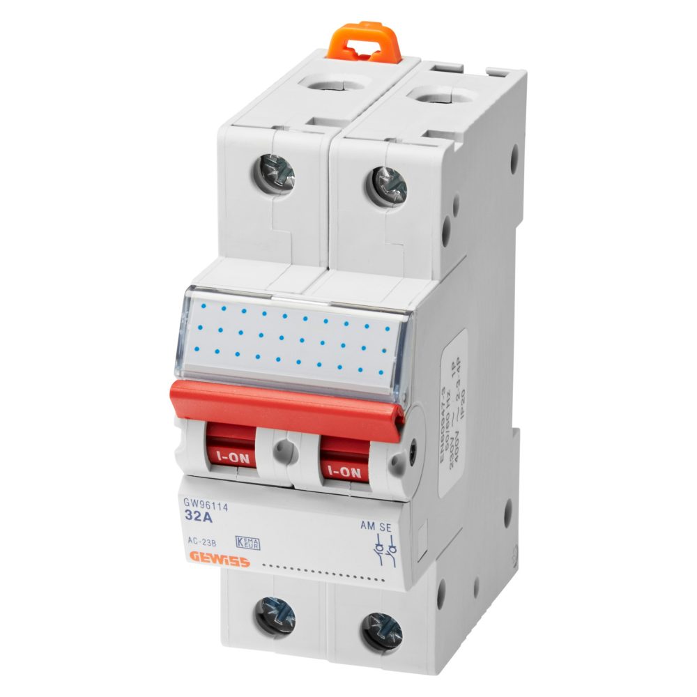  switch disconnector - 2p 63a 415v - 2 modules