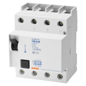 RESIDUAL CURRENT CIRCUIT BREAKER - IDP - 4P 125A TYPE AC INSTANTANEOUS Idn=0,03A - 4 MODULES