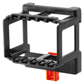 SUPPORT POUR MONTAGE D'APPAREILS CHRUS SUR RAIL DIN  - 3 MODULES 4 MODULES DIN - CHORUS