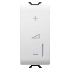 universal electronic regulator - push-button - 230v ac 50/60hz - 1 module - glossy white - antibacterial - chorusmart