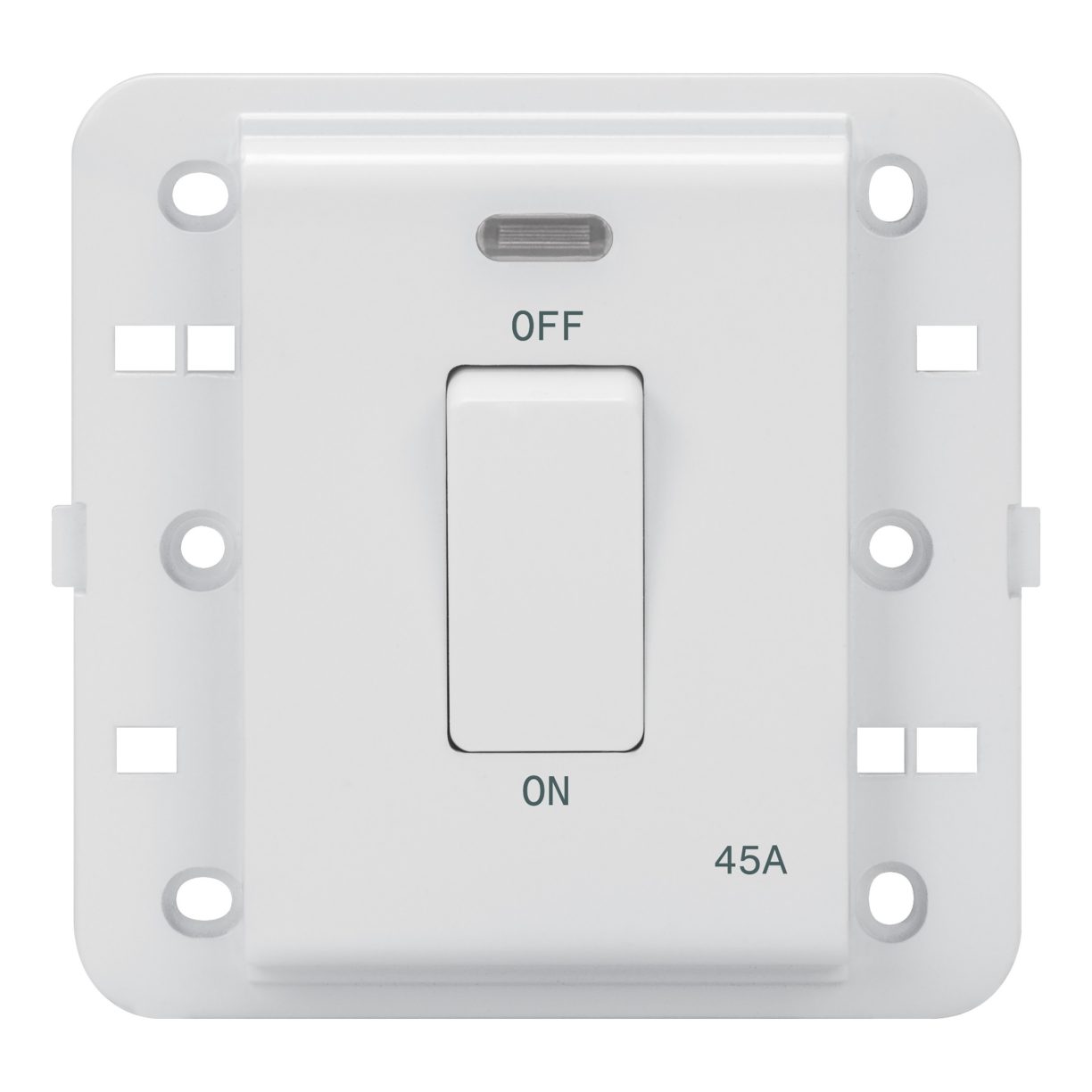ONEWAY SWITCH 2P 250V ac BRITISH STANDARD 45 A 1 GANG BACKLIT