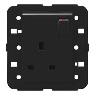 SWITCHED SOCKET-OUTLET - BRITISH STANDARD - 2P+E 13 A - BLACK - CHORUS