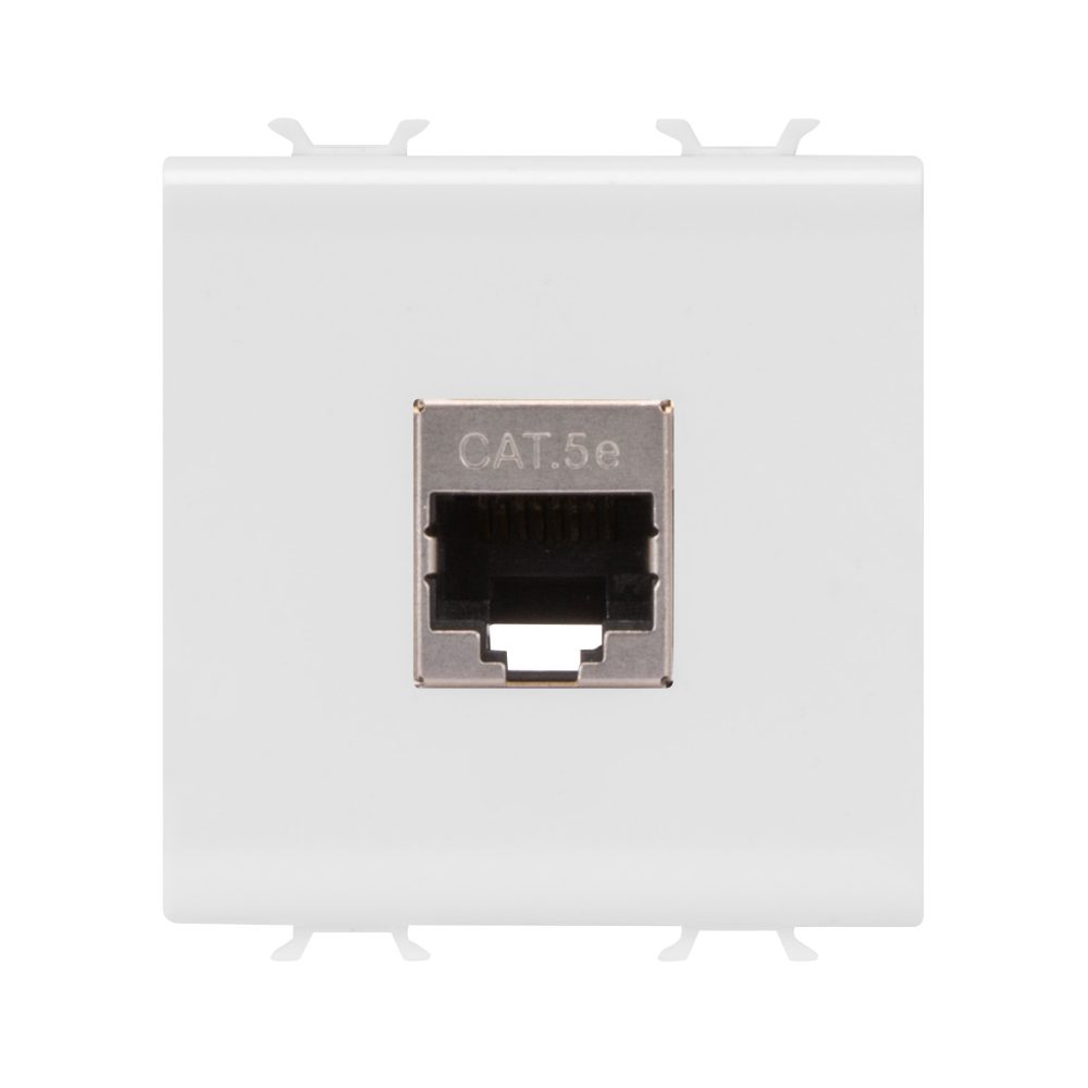 presa rj45 - categoria 5e - ftp - 2 moduli - bianco satinato - chorusmart