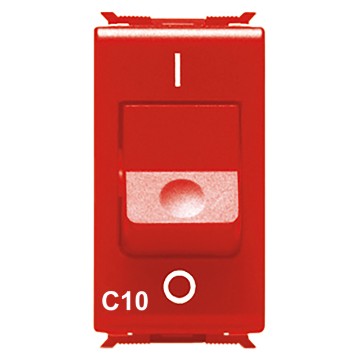 Interruttori automatici magnetotermici rossi per linee dedicate - curva C - 230 V ac Interruttori automatici magnetotermici rossi per linee dedicate - curva C - 230 V ac