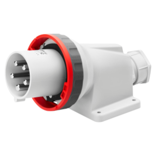 90° ANGLED SURFACE MOUNTING INLET - IP67 - 3P+N+E 63A 380-415V 50/60HZ - RED - 6H - MANTLE TERMINAL